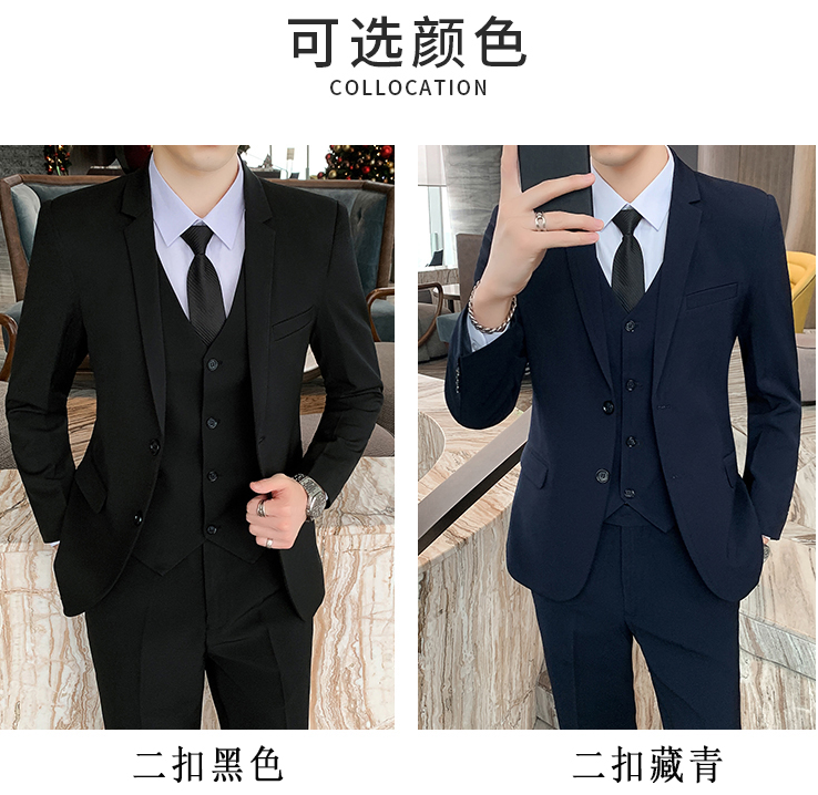 西服套裝黑色和藏青色模特展示